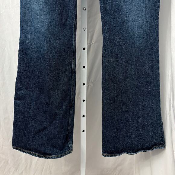 Levi's Premium 70's High Flare Jeans Womens 33 x 34 Dark Wash Blue Denim - Picture 8 of 11